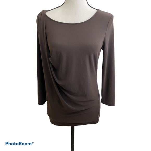 Vince Camuto pleated shoulder long sleeve size small blouse top - Picture 1 of 7